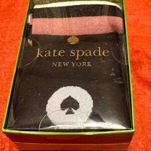 kate spade Stylish Pink and Black Socks - 3 Pair